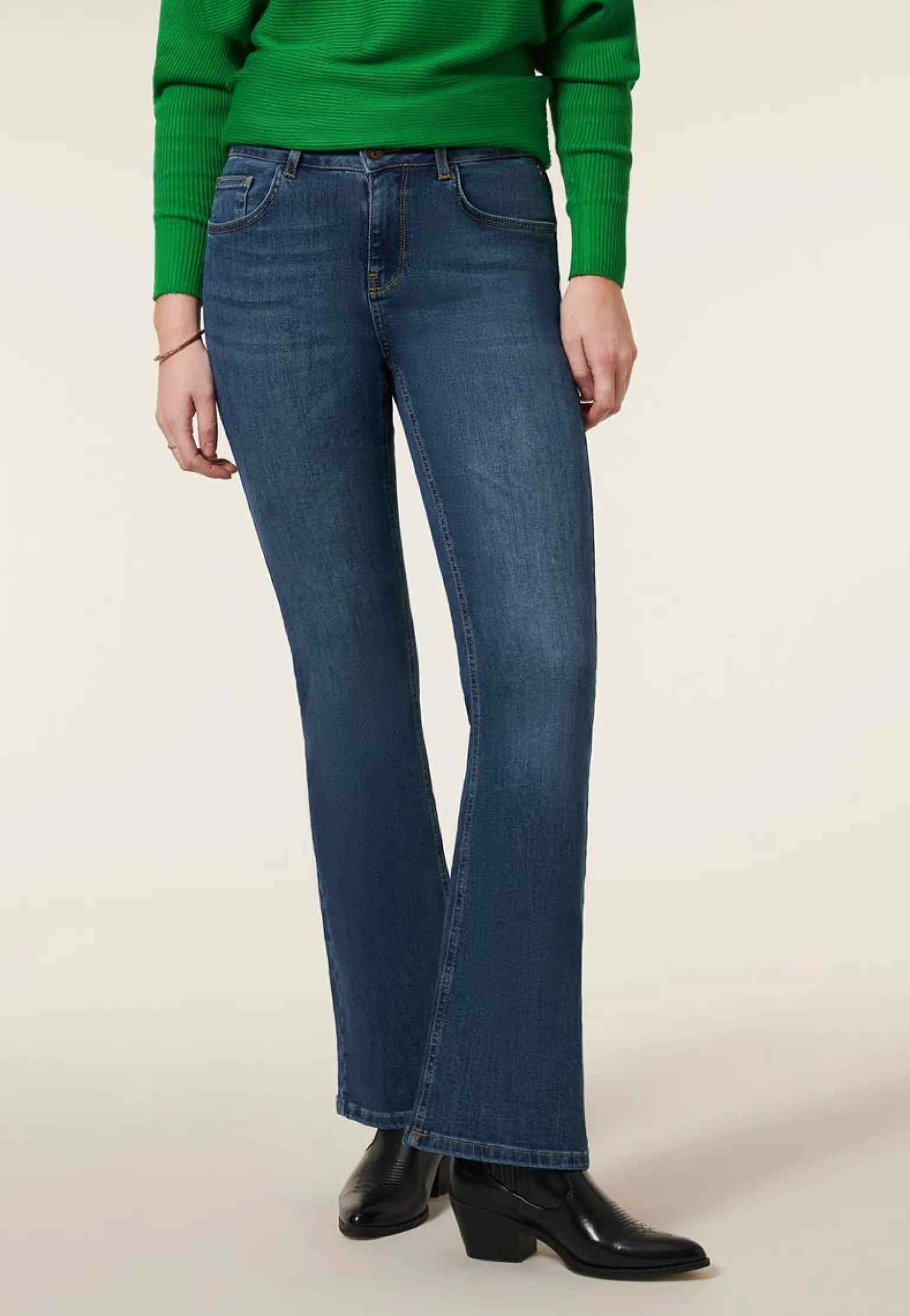 Best Miss Etam Jeans flared leg blauw Medium denim
