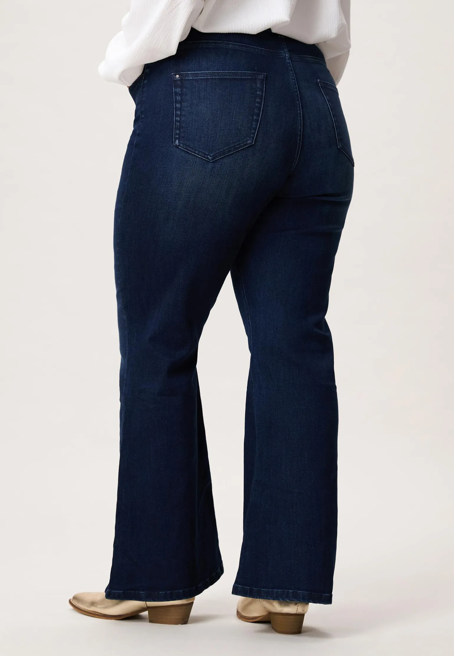 Clearance Miss Etam Jeans flared leg blauw 32" Dark denim