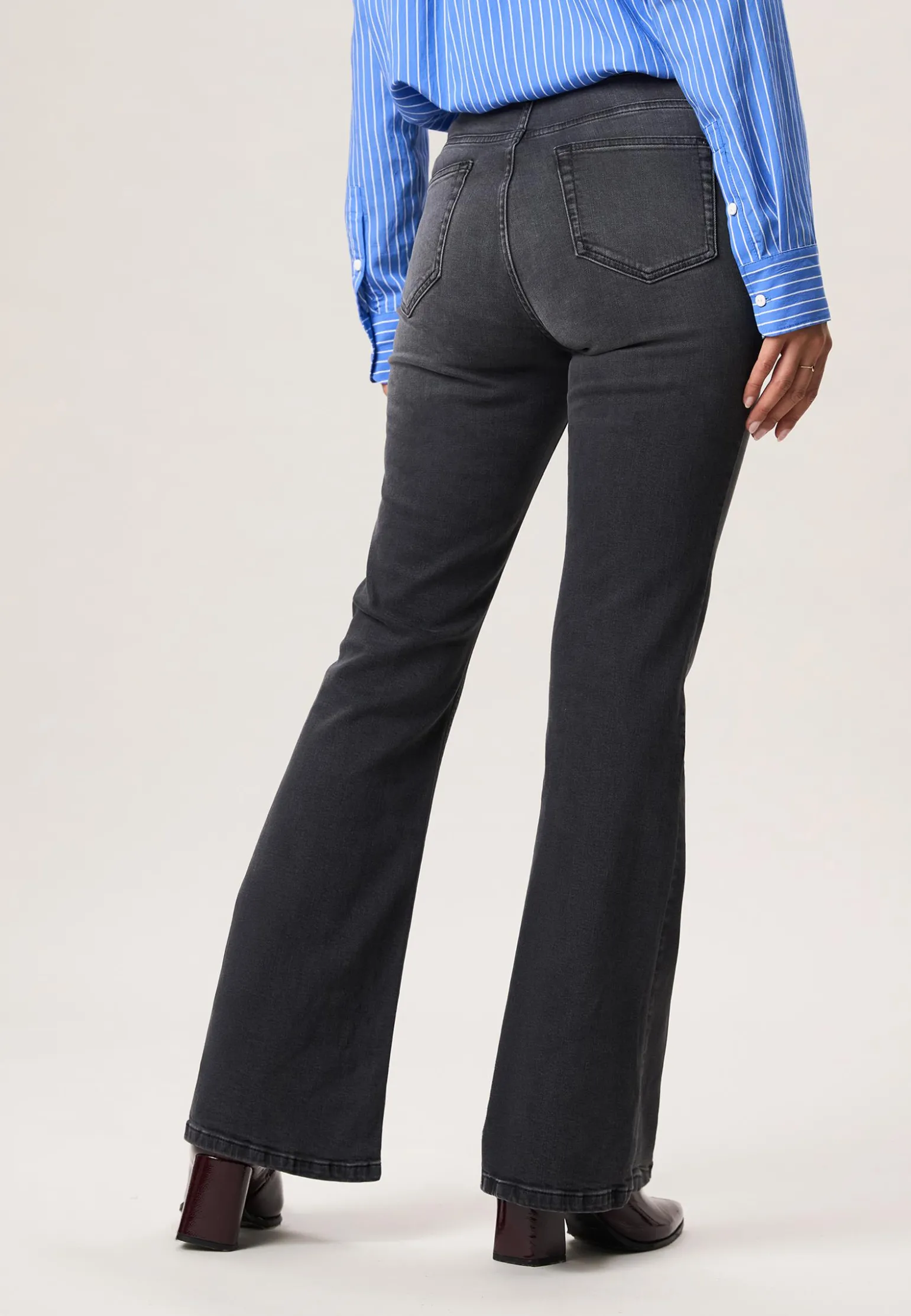 New Miss Etam Jeans flared leg grijs Mid grey denim