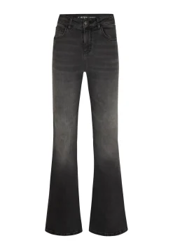 Miss Etam Jeans flared leg grijs 36" Mid grey denim