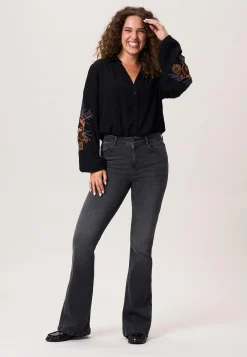Miss Etam Jeans flared leg grijs 36