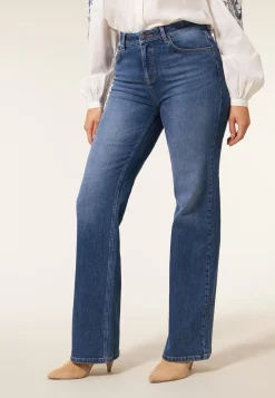 Sale Miss Etam Jeans relaxed straight fit blauw Medium denim