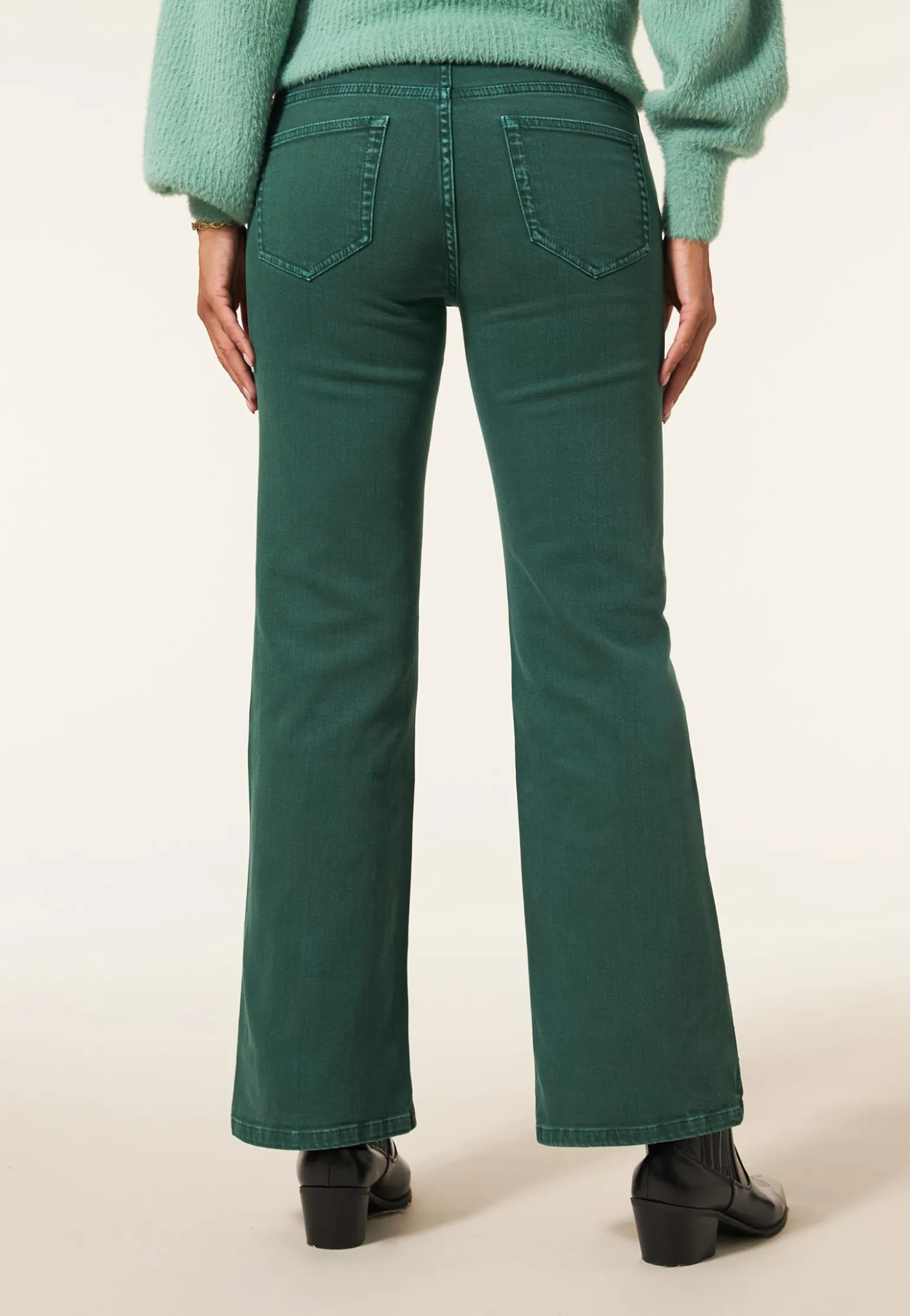 Best Miss Etam Jeans relaxed straight fit groen 32" Green