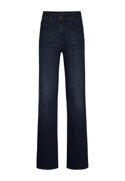 Outlet Miss Etam Jeans relaxed straight fit blauw 36" Dark denim