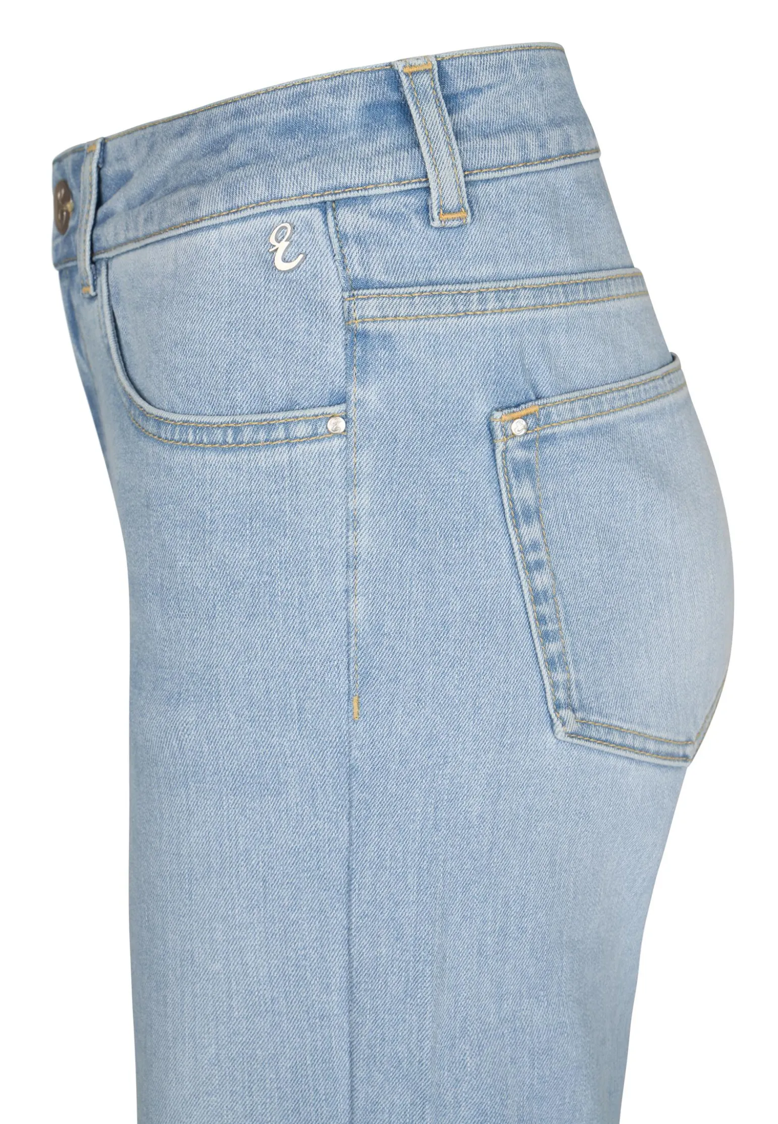 Best Miss Etam Jeans relaxed straight fit blauw Bleached