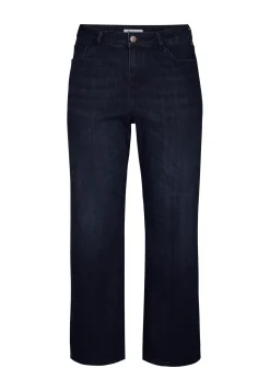 Miss Etam Jeans relaxed straight fit blauw 32" Dark denim