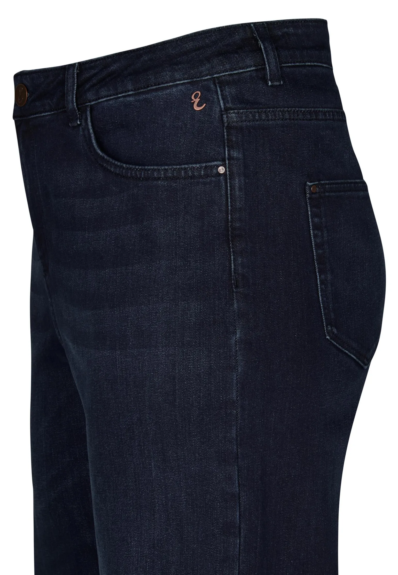 Miss Etam Jeans relaxed straight fit blauw 32" Dark denim