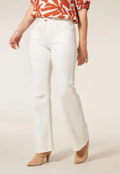 Discount Miss Etam Jeans relaxed straight fit Ecru