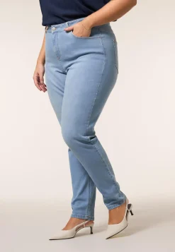 Outlet Miss Etam Jeans slim fit blauw Bleached