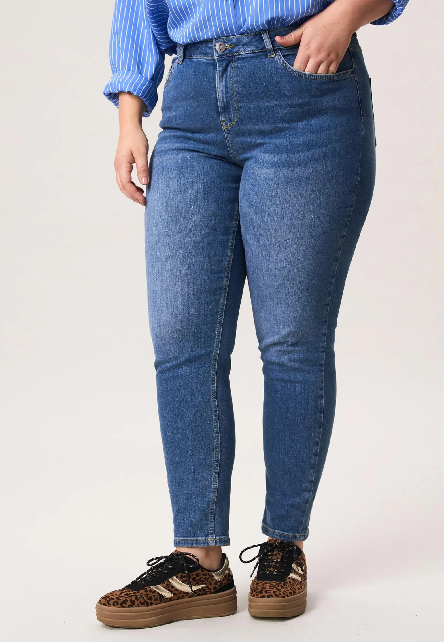 Miss Etam Jeans slim fit blauw Medium denim