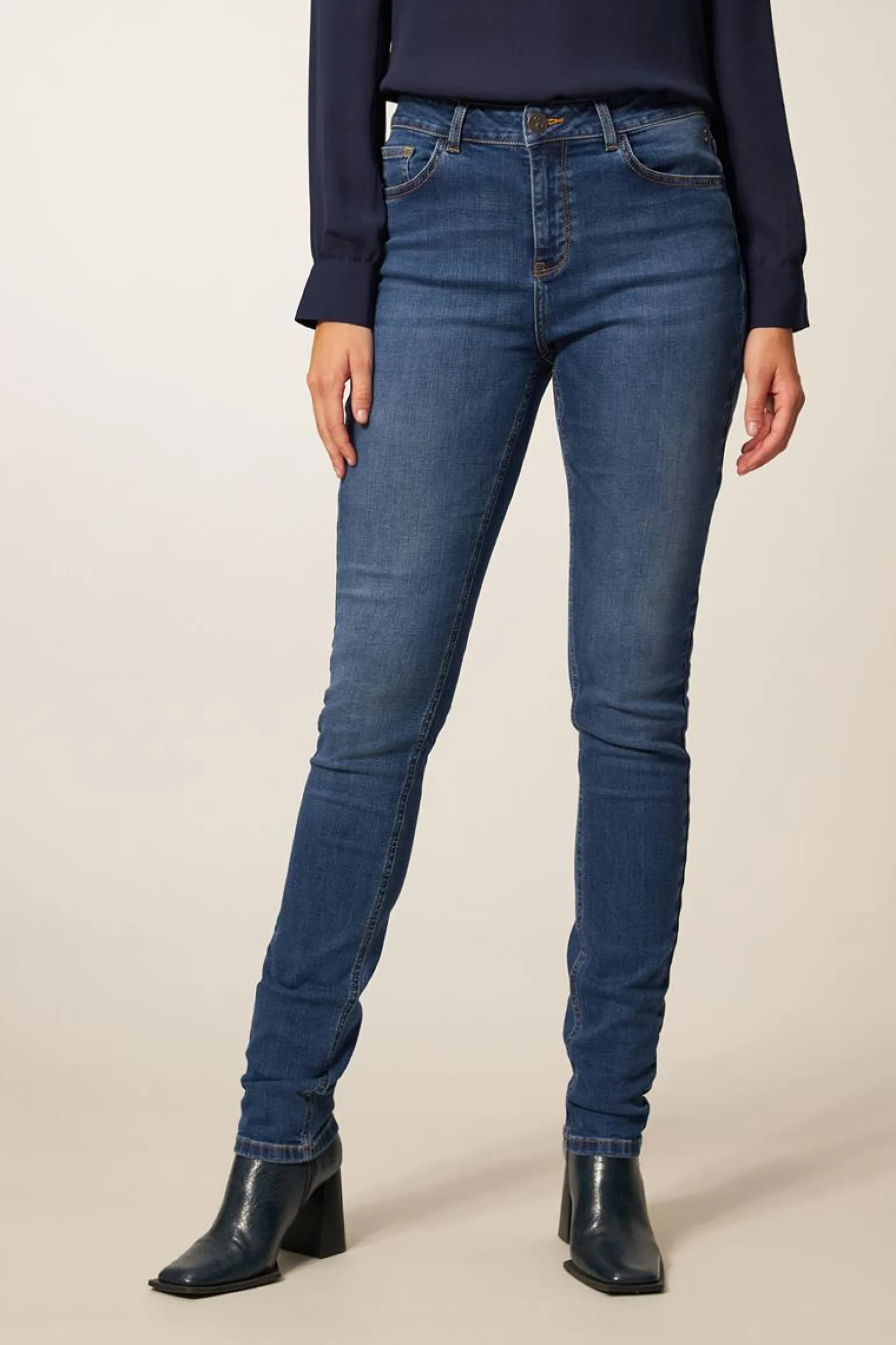 Miss Etam Jeans slim fit blauw Medium denim