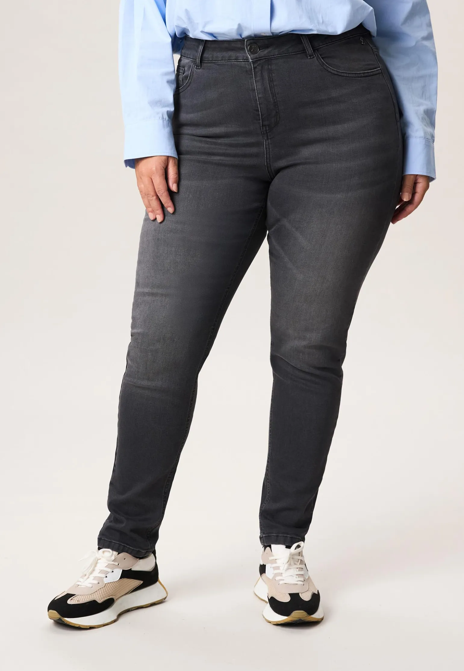 Best Miss Etam Jeans slim fit donker grijs Mid grey denim
