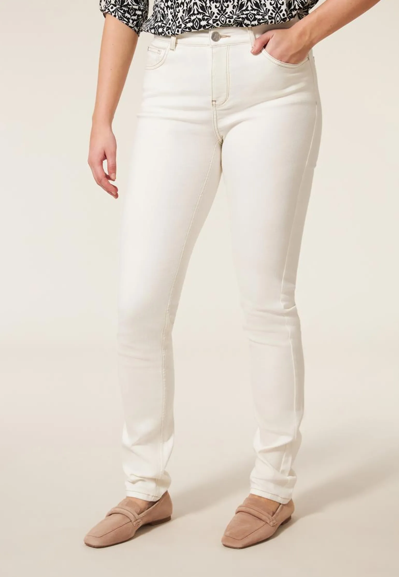 Sale Miss Etam Jeans slim fit 36" Ecru