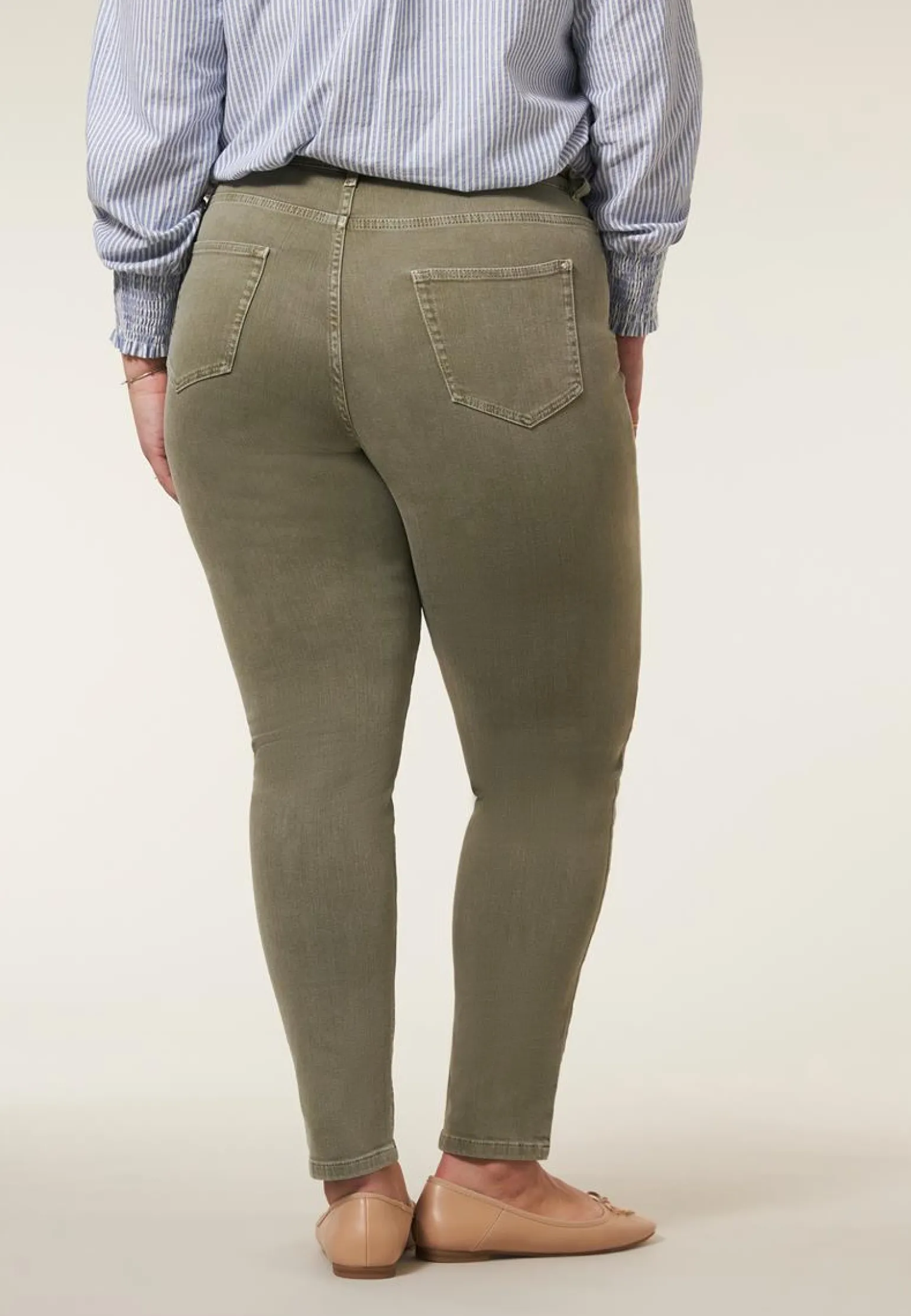 Discount Miss Etam Jeans slim fit groen Licht olijfgroen