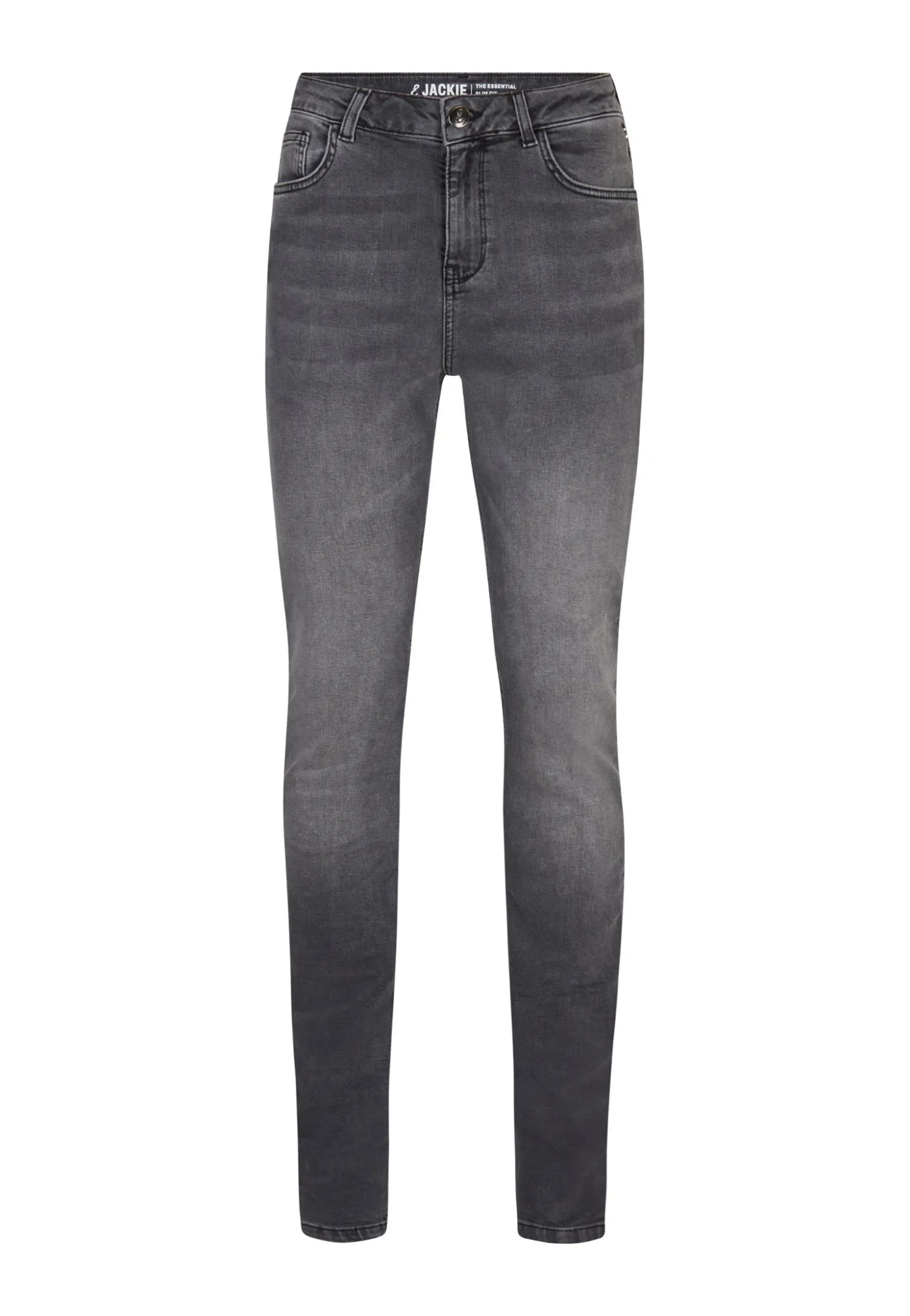 Hot Miss Etam Jeans slim fit medium grijs 36" Mid grey denim