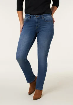 Hot Miss Etam Jeans straight fit blauw Medium denim