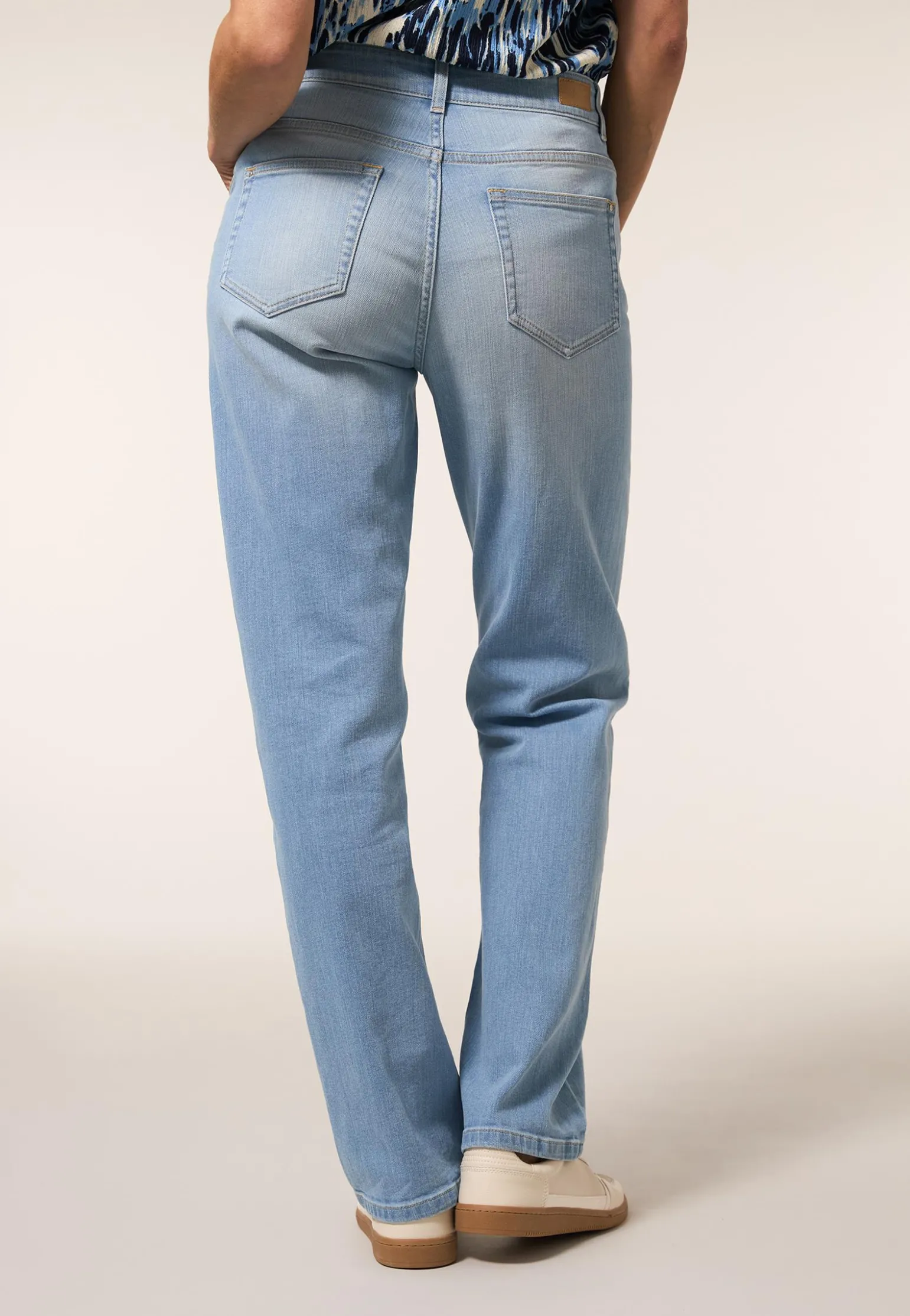 New Miss Etam Jeans straight fit blauw Bleached