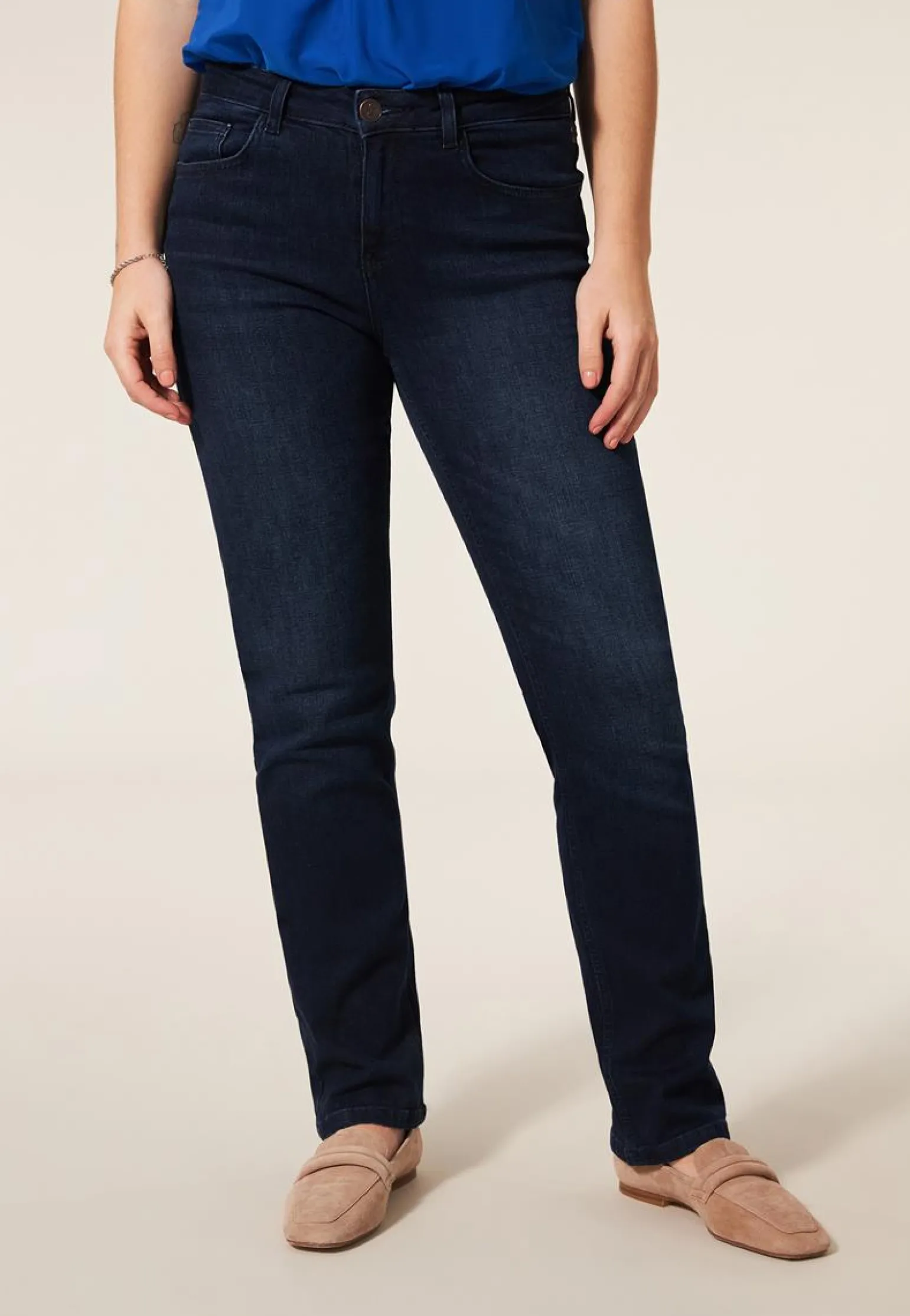 Hot Miss Etam Jeans straight fit blauw Dark denim