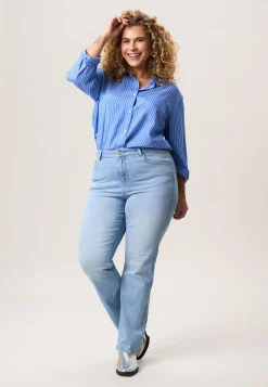 Online Miss Etam Jeans straight fit blauw Bleached