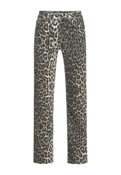 Clearance Miss Etam Jeans straight fit print bruin 32" Multi dark neutral