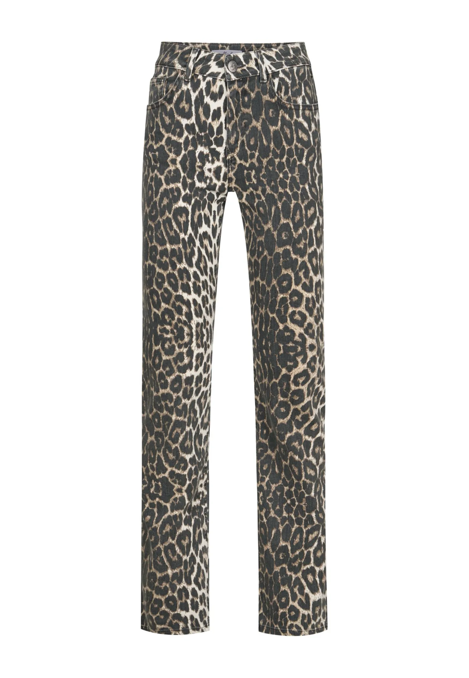 Outlet Miss Etam Jeans straight fit print bruin 36" Multi dark neutral