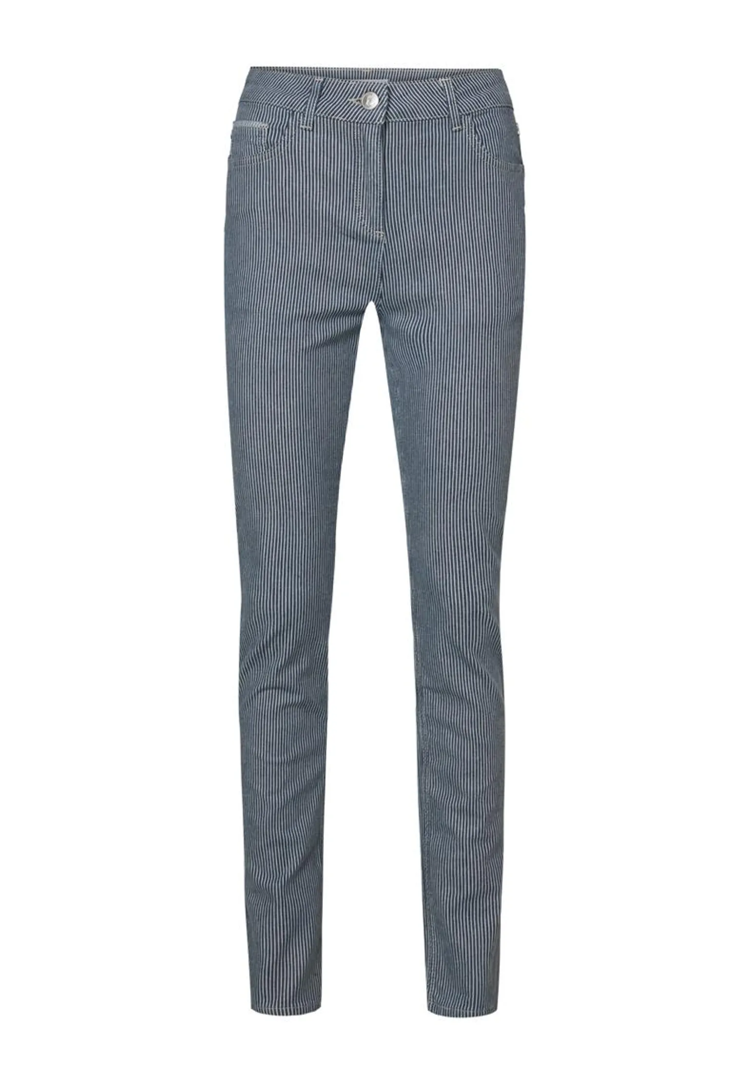 Miss Etam Jeans streep slim fit 36" Multi blauw