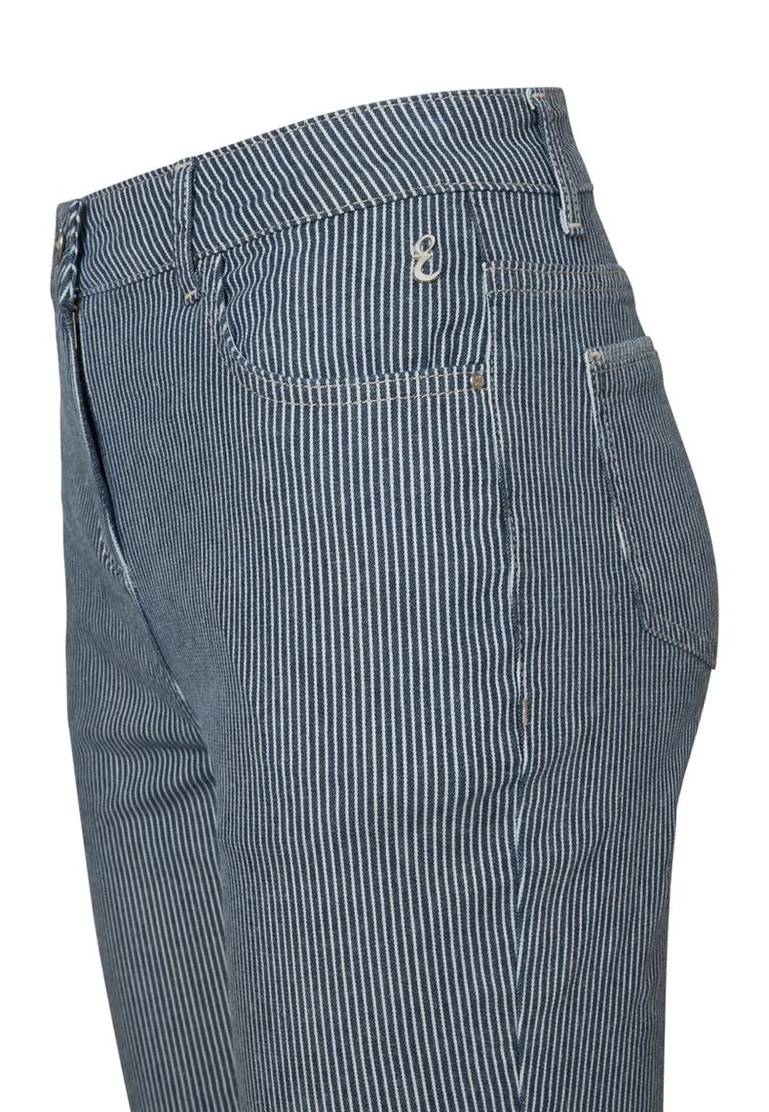 Miss Etam Jeans streep slim fit 36" Multi blauw