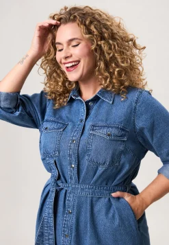 Clearance Miss Etam Jurk denim blauw Medium denim