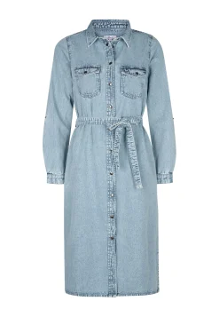 Online Miss Etam Jurk denim blauw Bleached