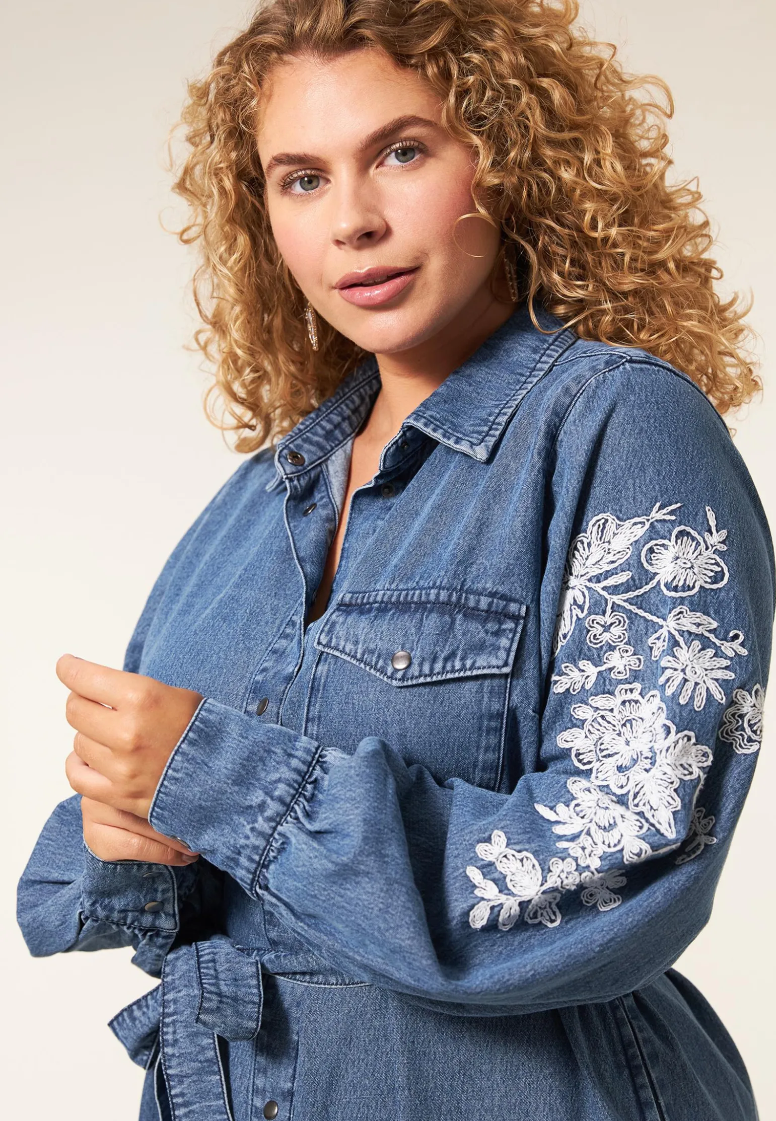 Discount Miss Etam Jurk denim details blauw Medium denim