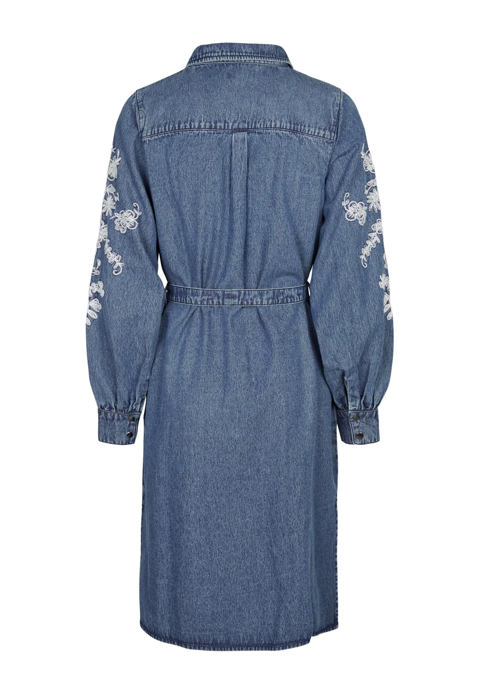 Sale Miss Etam Jurk denim details blauw Medium denim