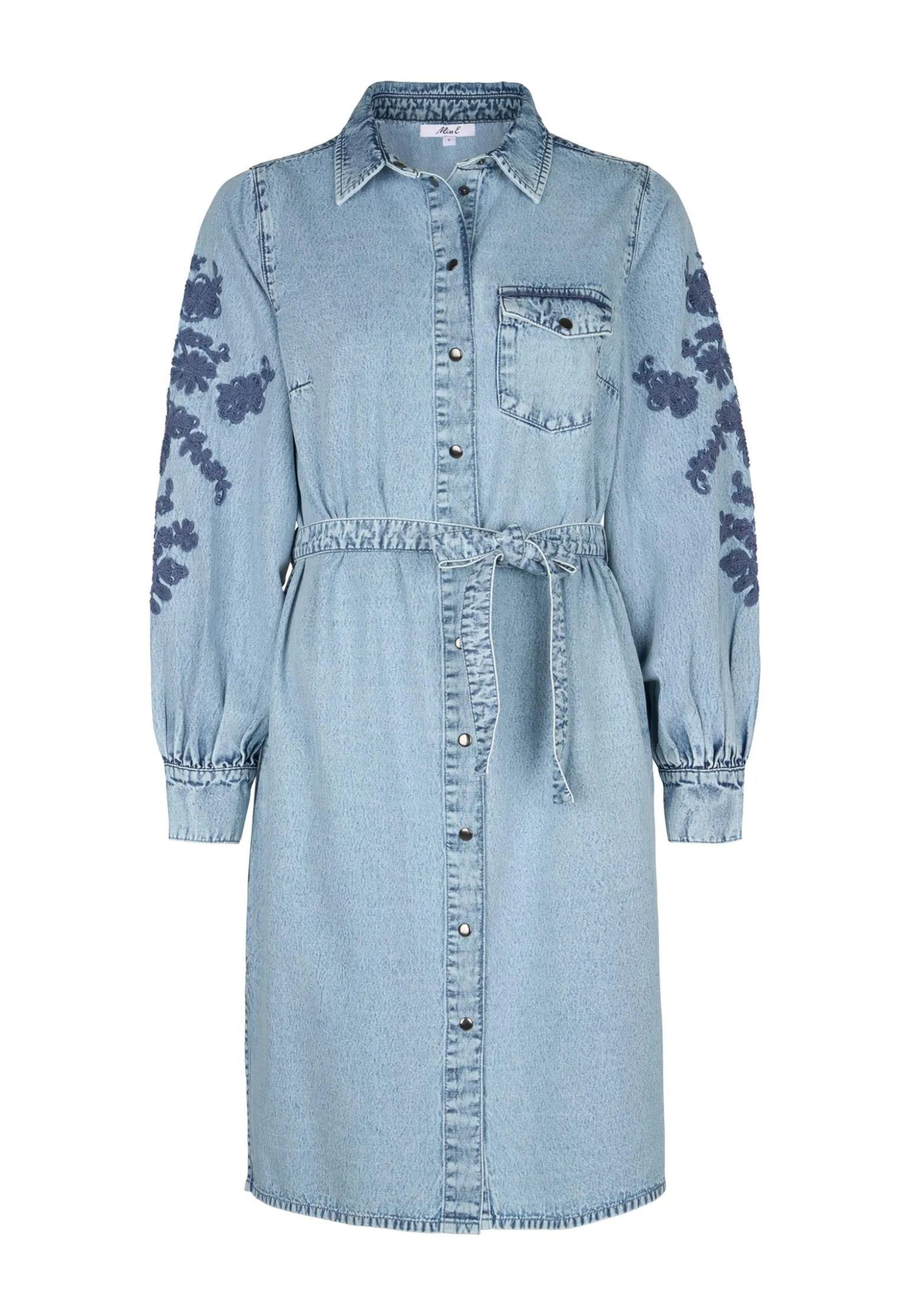 Best Miss Etam Jurk denim details blauw Bleached