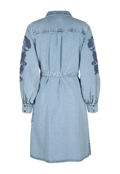 Best Miss Etam Jurk denim details blauw Bleached
