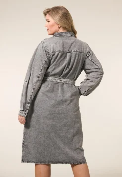 Online Miss Etam Jurk denim Grijs