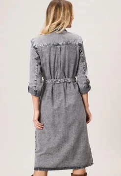 Discount Miss Etam Jurk denim Grijs