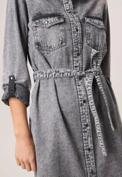 Discount Miss Etam Jurk denim Grijs