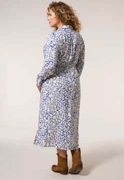 Hot Miss Etam Jurk print blauw Multi blauw