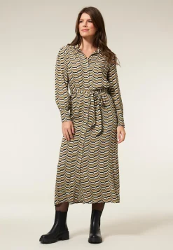 Best Miss Etam Jurk print groen Multi olijfgroen