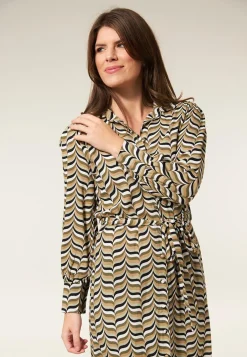 Best Miss Etam Jurk print groen Multi olijfgroen