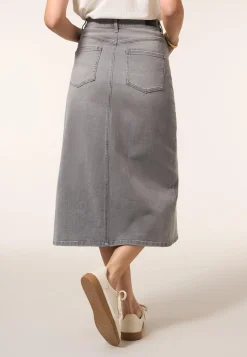 Outlet Miss Etam Rok denim grijs Light grey denim
