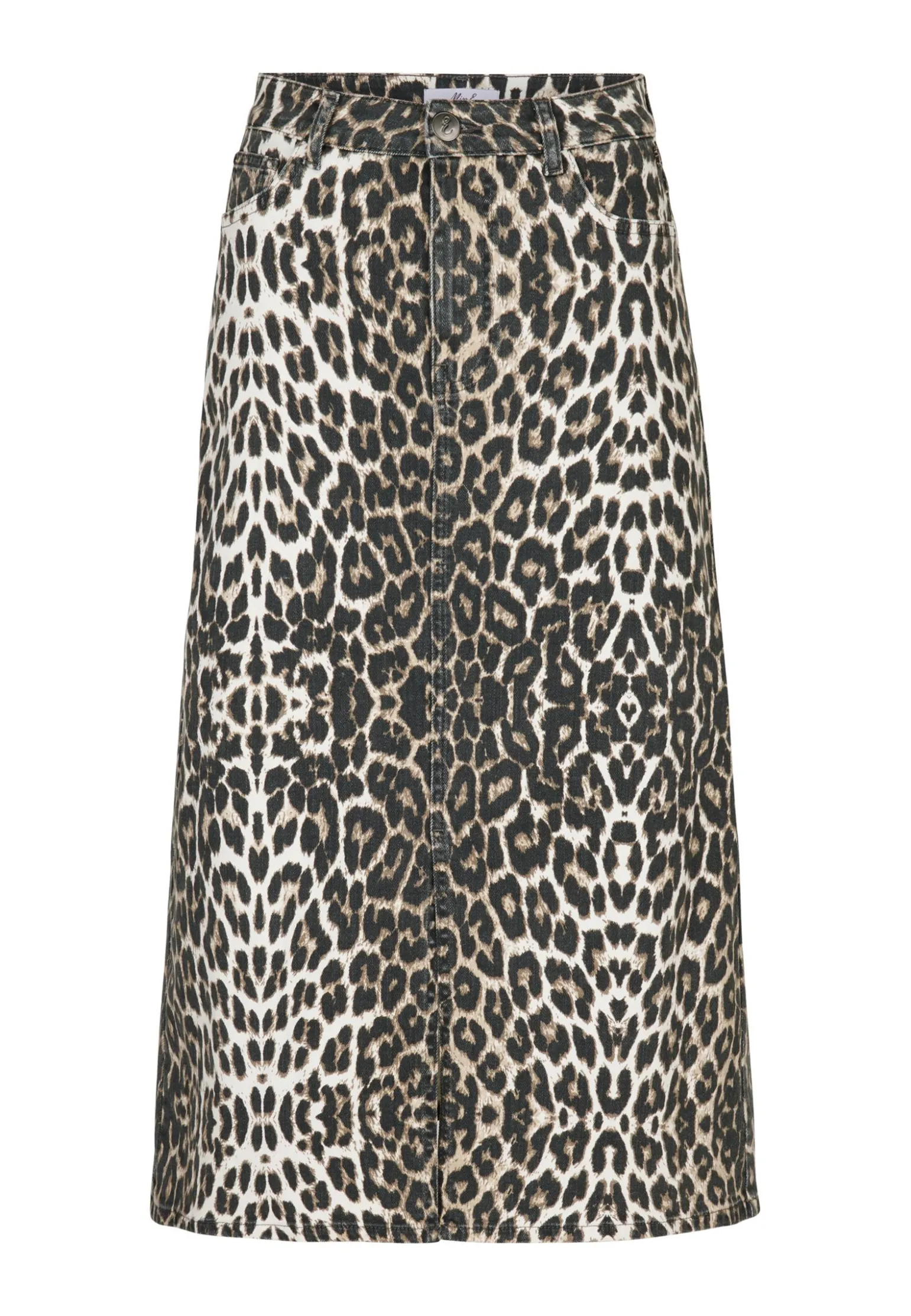 Outlet Miss Etam Rok denim print bruin Multi dark neutral