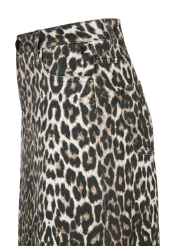 Outlet Miss Etam Rok denim print bruin Multi dark neutral
