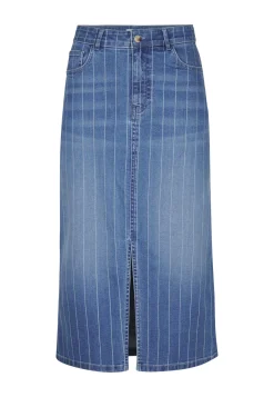 Sale Miss Etam Rok denim streep blauw Multi denim blue