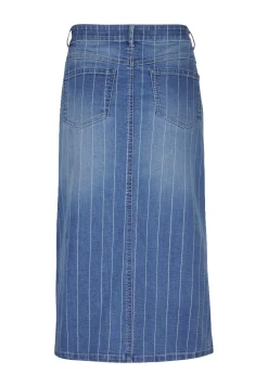 Sale Miss Etam Rok denim streep blauw Multi denim blue