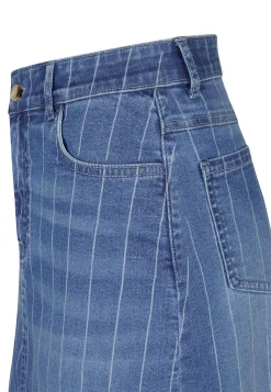 Sale Miss Etam Rok denim streep blauw Multi denim blue