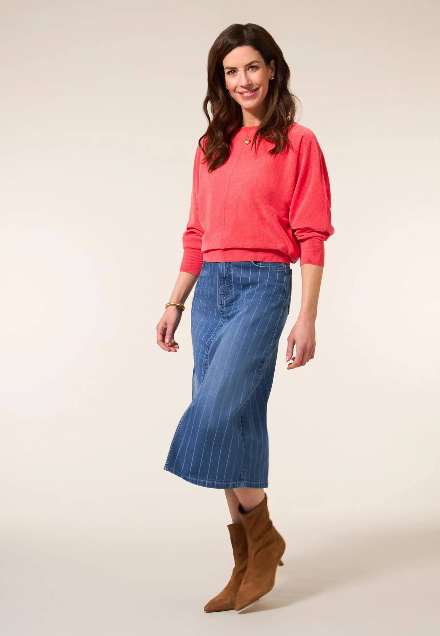 Sale Miss Etam Rok denim streep blauw Multi denim blue