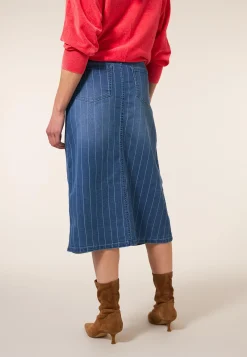 Sale Miss Etam Rok denim streep blauw Multi denim blue