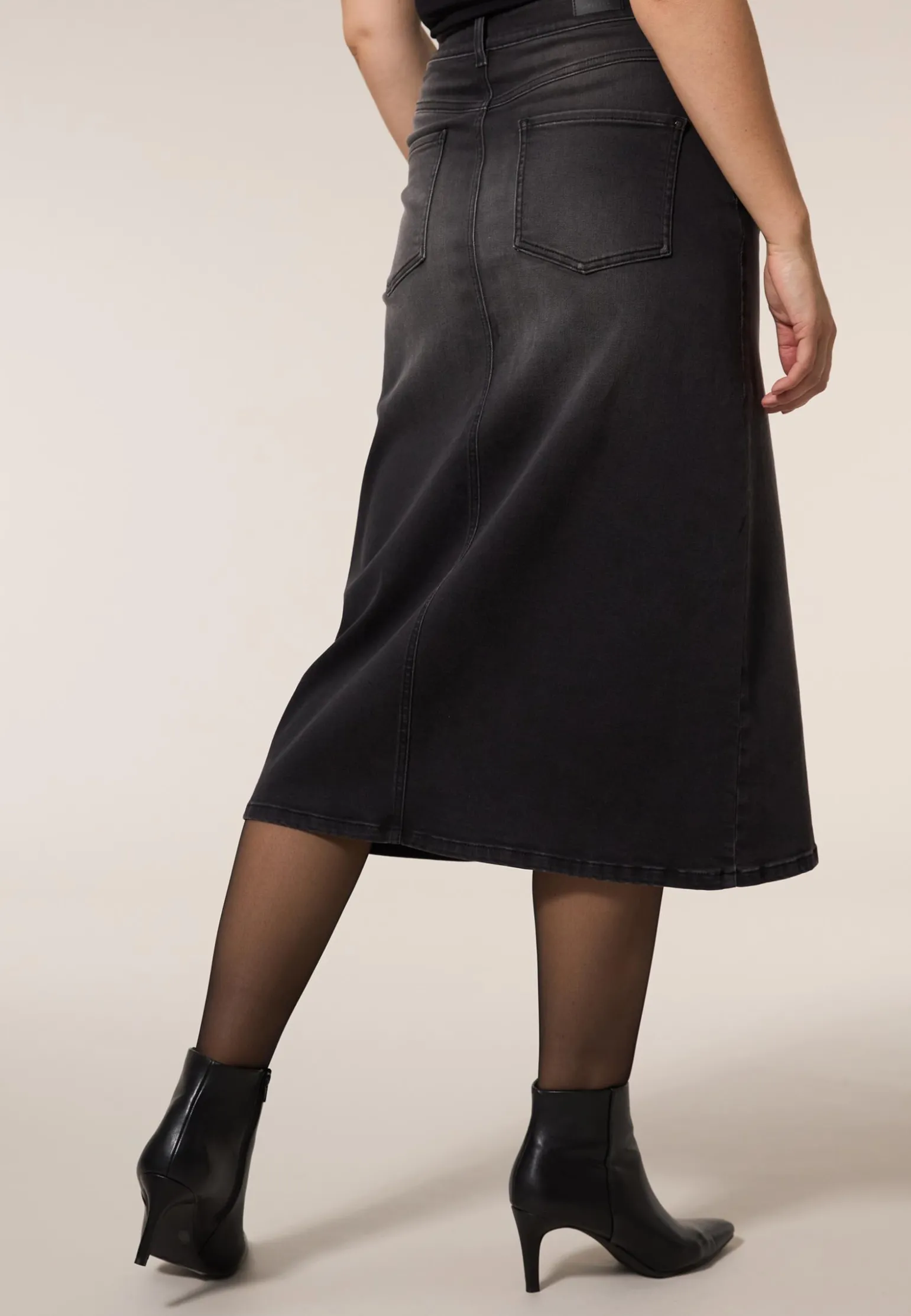 Hot Miss Etam Rok denim zwart Grijs