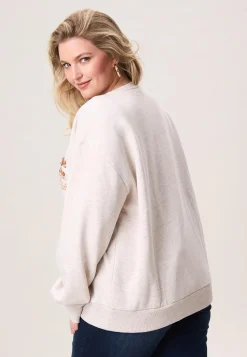Online Miss Etam Sweater creme parel detail Light sand