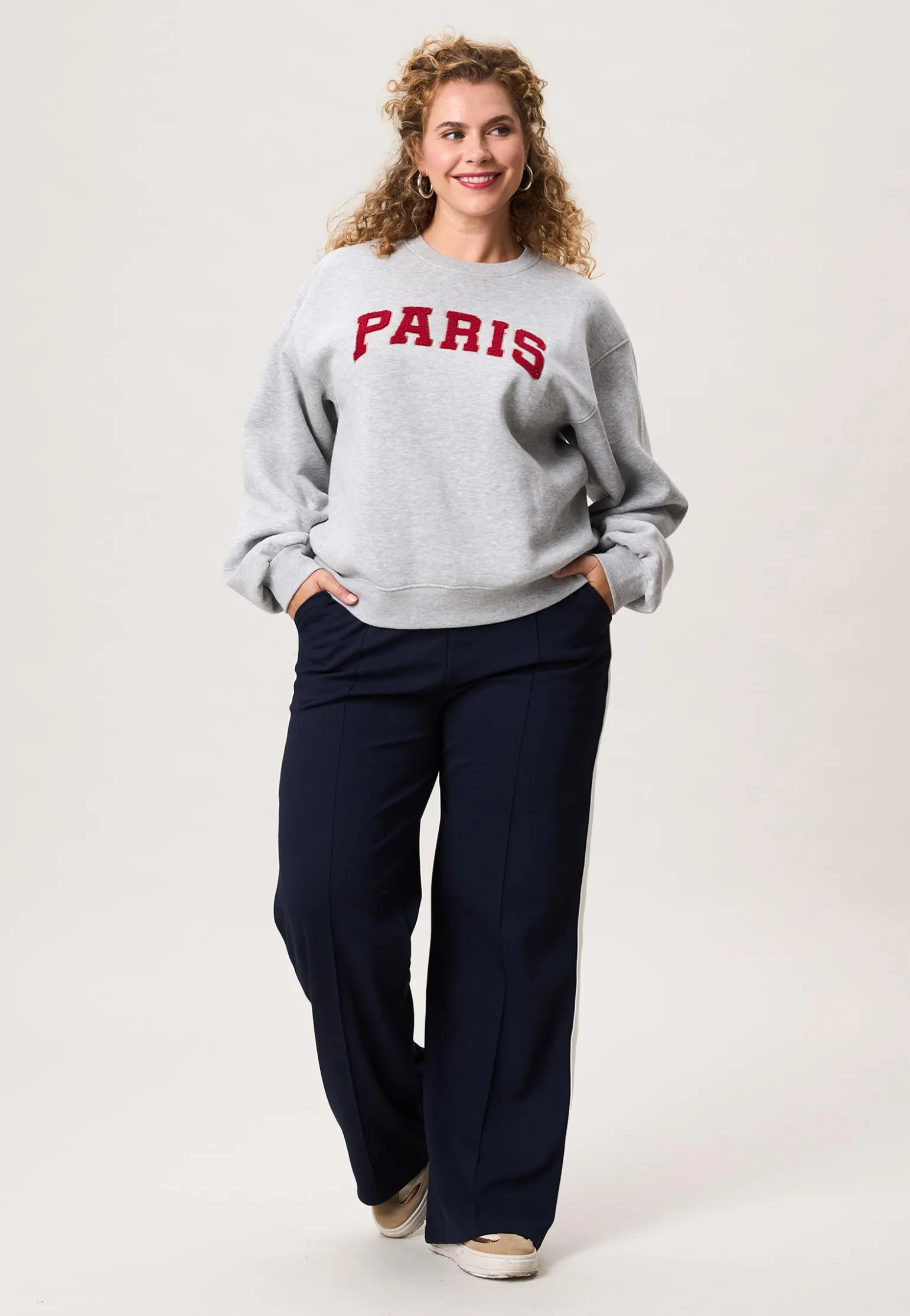 Outlet Miss Etam Sweater grijs Grey melange